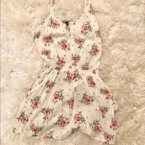 Floral White Romper